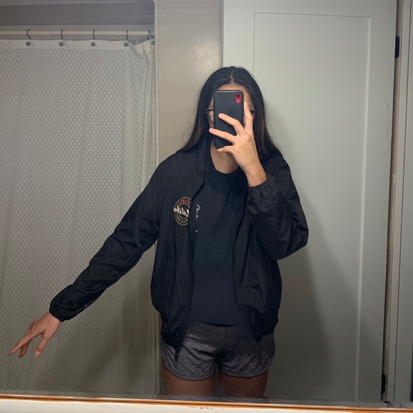 Lightweight Black Brandy Windbreaker